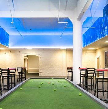 Indoor bocce & badminton courts